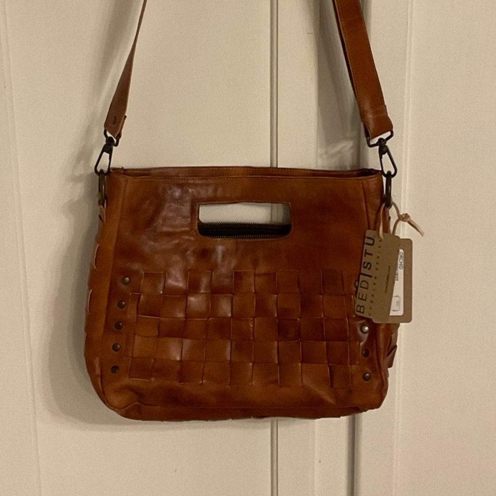 NWT Orchid Bed Stu Bag, Cognac dip dye.